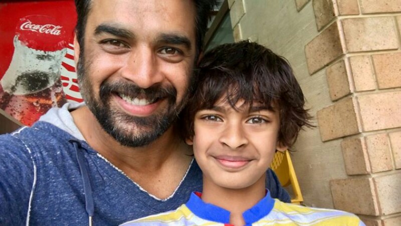 R Madhavan with his son Vedaant