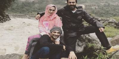 Sushant Singh Rajput, Sara Ali Khan and Abhishek Kapoor - team Kedarnath