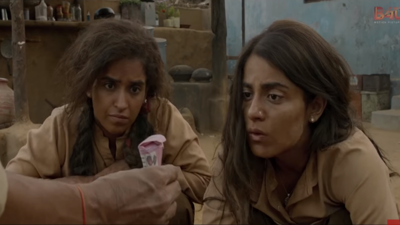Sanya Malhotra and Radhika Madan in Pataakha