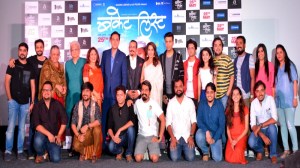 Pradeep Velankar, Shubha Khote, Sumeet Raghavan, Madhuri Dixit-Nene, Vandana Gupte, Krutika Deo, Sumedh Mudgalkar and team at Bucket List Trailer launch