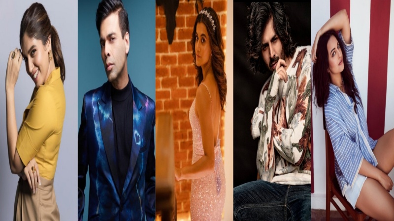 Bhumi Pednekar, Karan Johar, Taapsee Pannu, Kartik Aaryan and Sonakshi Sinha