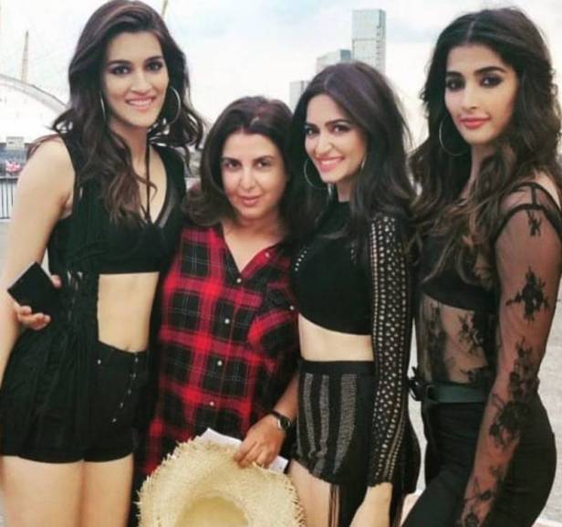 Farah Khan shooting for special song for Housefull 4 with Kriti Sanon, Kriti Kharbanda and Pooja Hegde