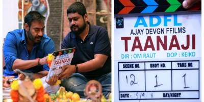 Ajay Devgn with director Om Raut - Taanaji- The Unsung Warrior goes on floors