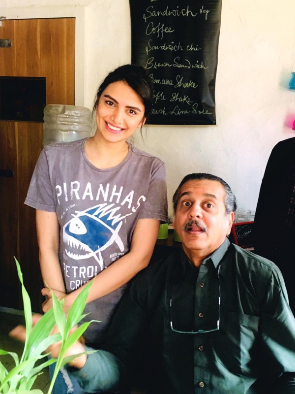 Lekha Prajapati and Shishir Sharma while shooting for Girl in Amber