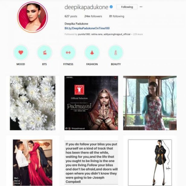 Deepika Padukone hits the mark of 24 M followers on Instagram