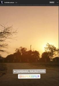 Hrithik Roshan -instastory- Sambar