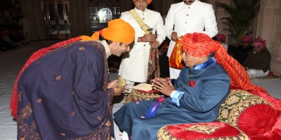 Karanvir Bohra with Maharaja Gajsingh at Jodhpur