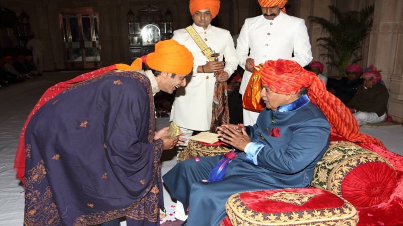 Karanvir Bohra with Maharaja Gajsingh at Jodhpur