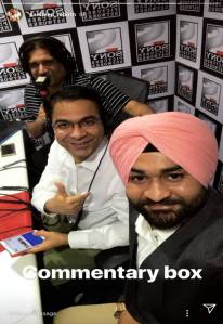 Sandeep Singh as commentator for Hockey at the Common Wealth games 2018