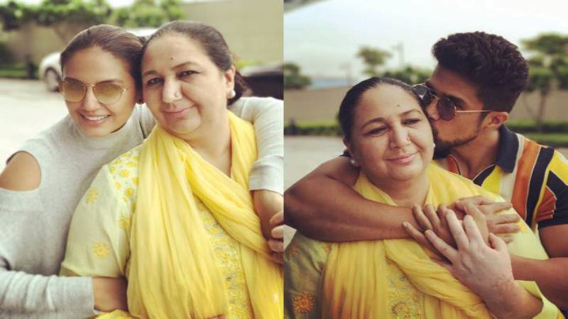 Huma Qureshi and Saqib Saleem with mother