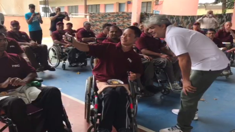 Soorma Director Shaad Ali at Paraplegic Rehabilitation Center in Pune for the soldiers