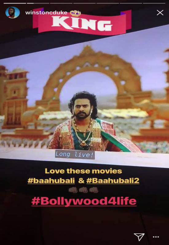 Winston Duke's Bahubali Post 