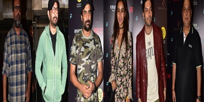 Aanand L Rai, Arshad Warsi, R Madhvan, Patralekha, Ali Fazal, David Dhawan at Breath special screening