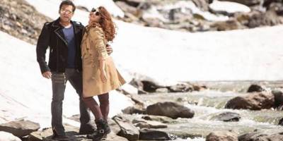 Salman Khan and Jacqueline Fernandez in Jammu Kashmir mountains shooting for Race 3