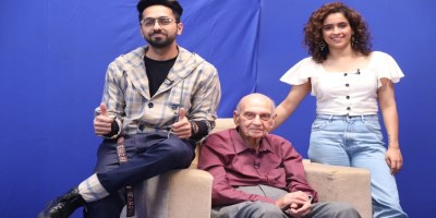 Ayushmann Khurrana & Sanya Malhotra with sexpert Dr. Mahendra Watsa