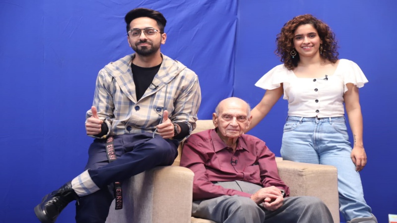 Ayushmann Khurrana & Sanya Malhotra with sexpert Dr. Mahendra Watsa