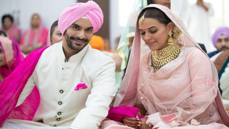 Angad Bedi and Neha Dhupia got hitched by traditional Anant Karaj ceremony