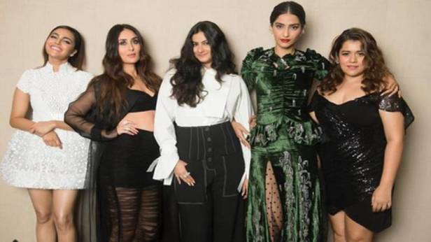 Veere Di Wedding team- Swara Bhaskar, Kareena Kapoor Khan, Rhea Kapoor, Sonam Kapoor and Shikha Talsania