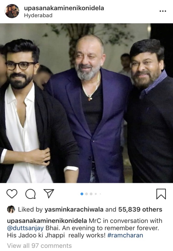 Ram Chara, Sanjay Dutt and Chiranjeevi