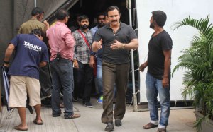 Saif Ali Khan on Sets of Baazar