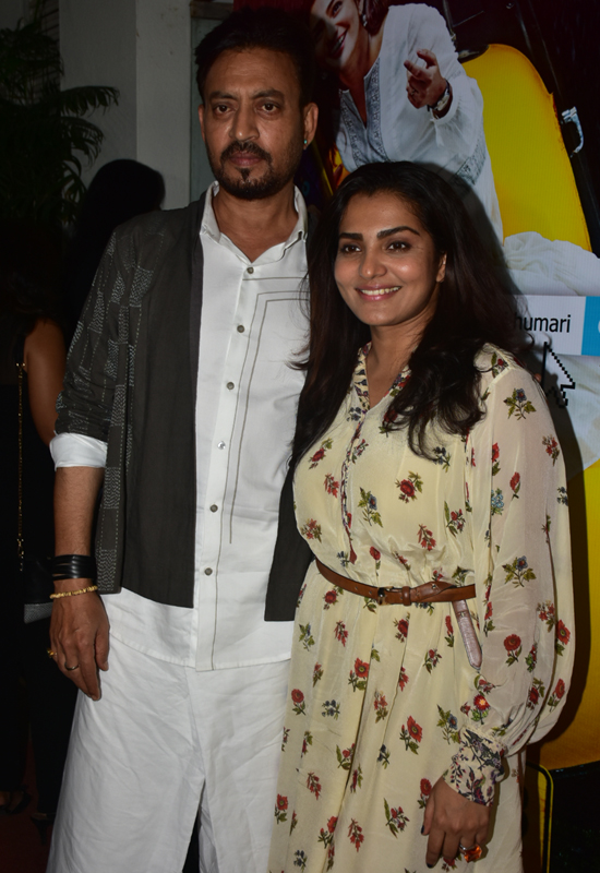 Irrfan Khan and Parvathy  at Qarib Qarib Singlle screening for Singlles