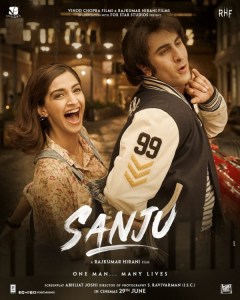 Sonam Kapoor and Ranbir Kapoor in Sanju Poster