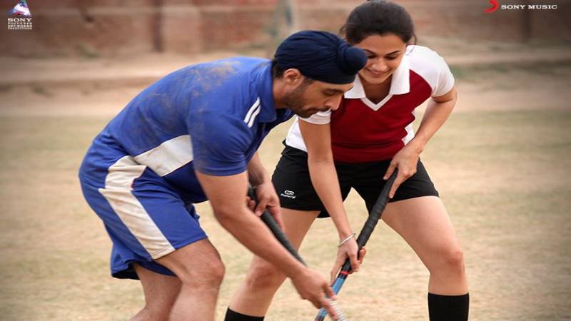 Diljit Dosanjh and Taapsee Pannu in Ishq Di Baajiyaan song from Soorma