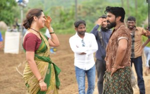 Rangasthalam working still - Ram Charan, Ansuyaa Bharadwaj