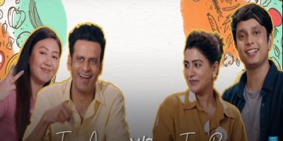 Manoj Bajpayee and Samantha Akkineni during What Are We Eating Challenge