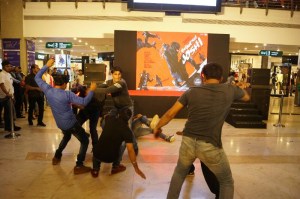 Harshvardhan Kapoor as Bhavesh Joshi Superhero performing live action in Mumbai mall