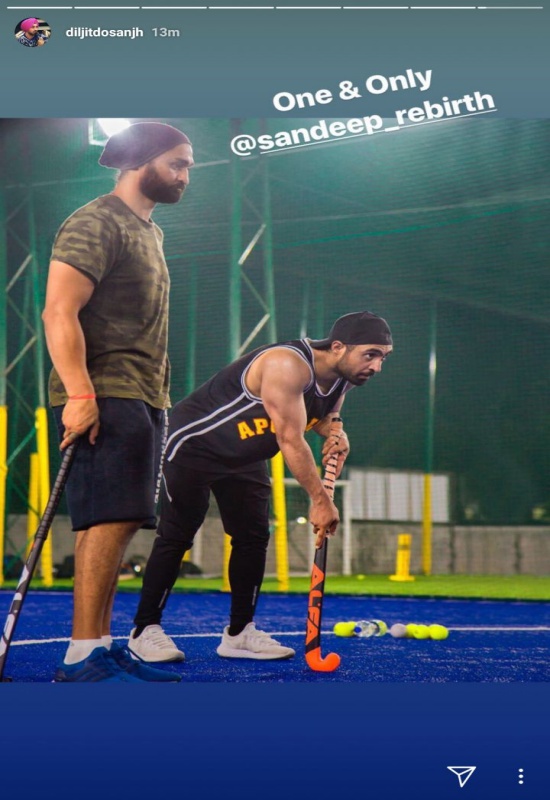 Diljit Dosanjh with Sandeep Singh getting trained for Soorma 