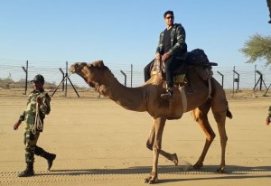 Sidharth Malhotra with Jawans at BSF camp in Jaisalmer