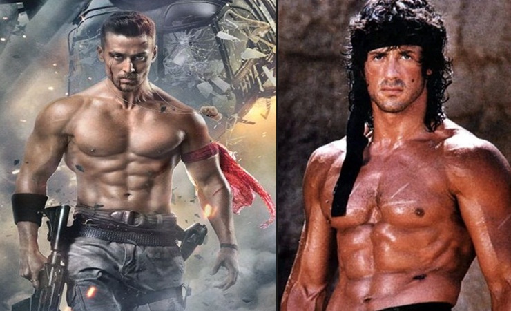 Tiger Shroff as Roonie and Sylvester Stallone as Rambo