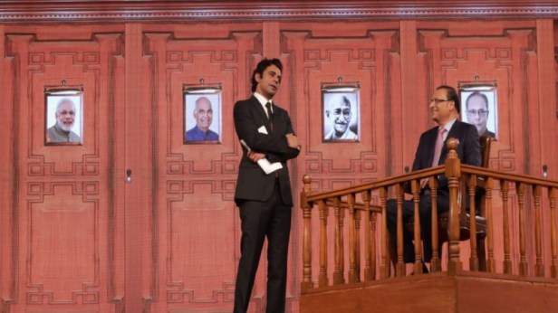 Sunil Grover and Rajat Sharma at TV Ka Dum