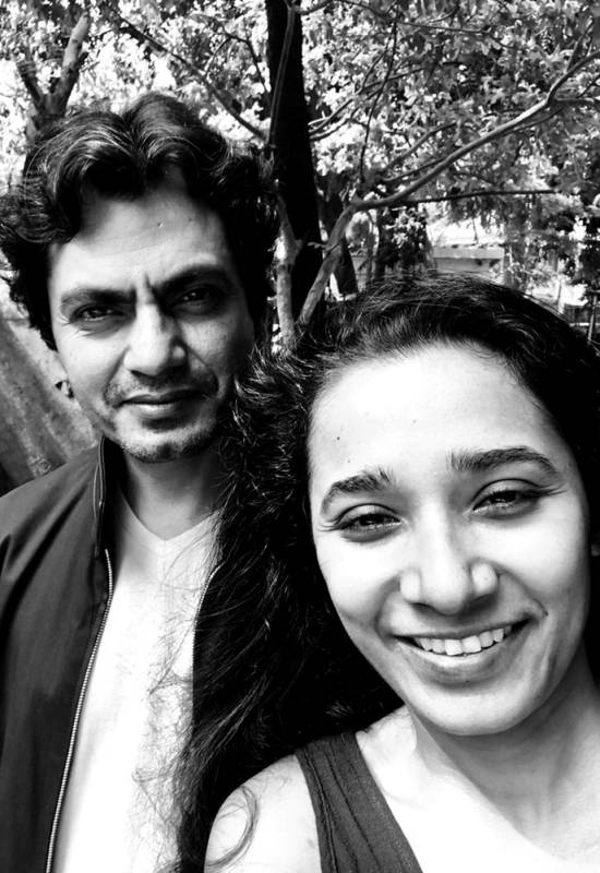 Nawazuddin Siddiqui with Tannishtha Chatterjee debutante director of Motichoor Chaknachoor and actress