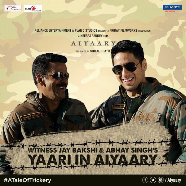 Sidharth Malhotra, Manoj Bajpayee in Aiyaary