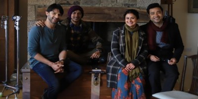 Arjun Mathur, Anshuman Jha and Rasika Dugal on sets of Lord Curzon Ki Haveli