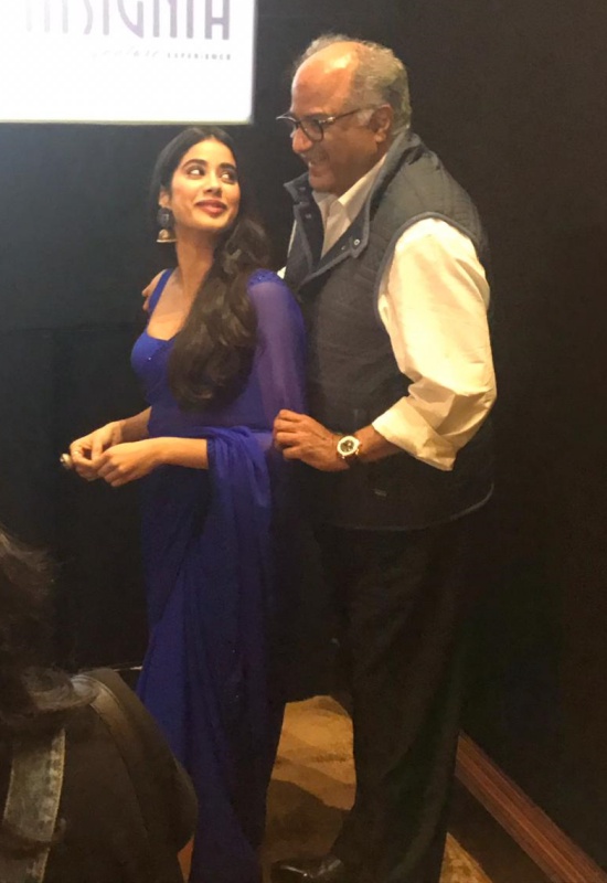 Janhvi Kapoor and Boney Kapoor at Royal Norwegian Consulate General's award ceremony