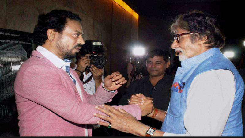 Irrfan Khan, Amitabh Bachchan at Madari screening