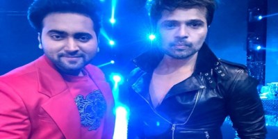 Himesh Reshammiya with Indian Idol Contestant Mohammad Danish