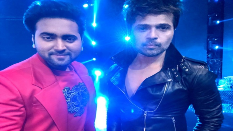 Himesh Reshammiya with Indian Idol Contestant Mohammad Danish