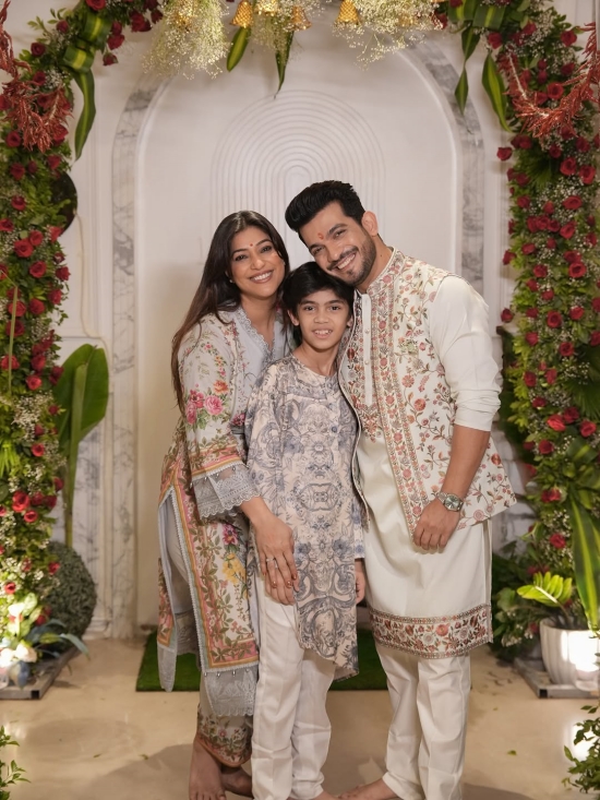 Arjun Bijlani with wife Neha Swami and son Ayaan