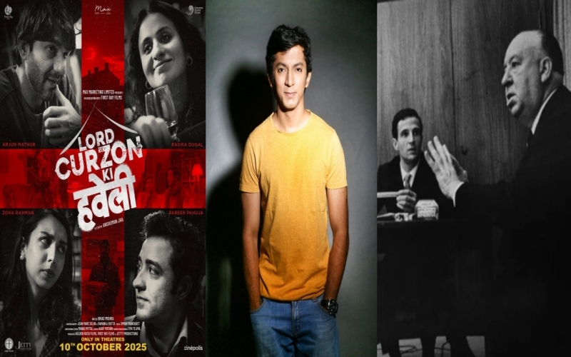 Lord Curzon Ki Haveli Poster, Anshuman Jha and Alfred Hitchcock
