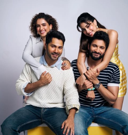 Sanya Malhotra, Varun Dhawan, Rohit Saraf and Janhvi Kapoor