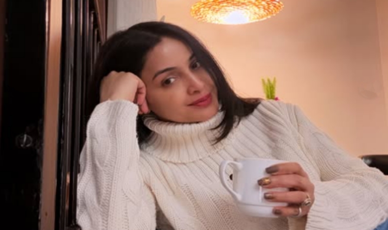 Shubhangi Atre with her Coffee