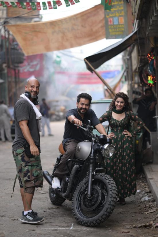 Aditya Dhar and Sara Arjun on sets of Dhurandhar