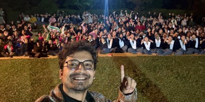 Priyanshu Painyuli in Wakro Village school in Arunachal Pradesh