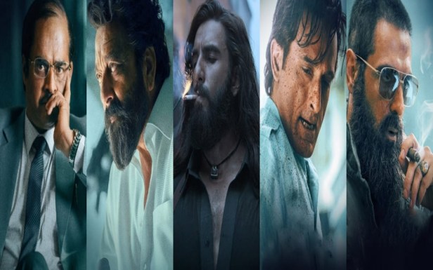 R. Madhavan, Sanjay Dutt, Ranveer Singh, Akshaye Khanna and Arjun Rampal - team Dhurandhar