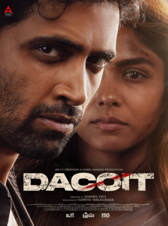 Adivi Sesh and Mrunal Thakur in Dacoit, Dacoit Poster (1)