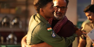 Dhanush and Aanand L Rai on sets of Tere Ishq Mein